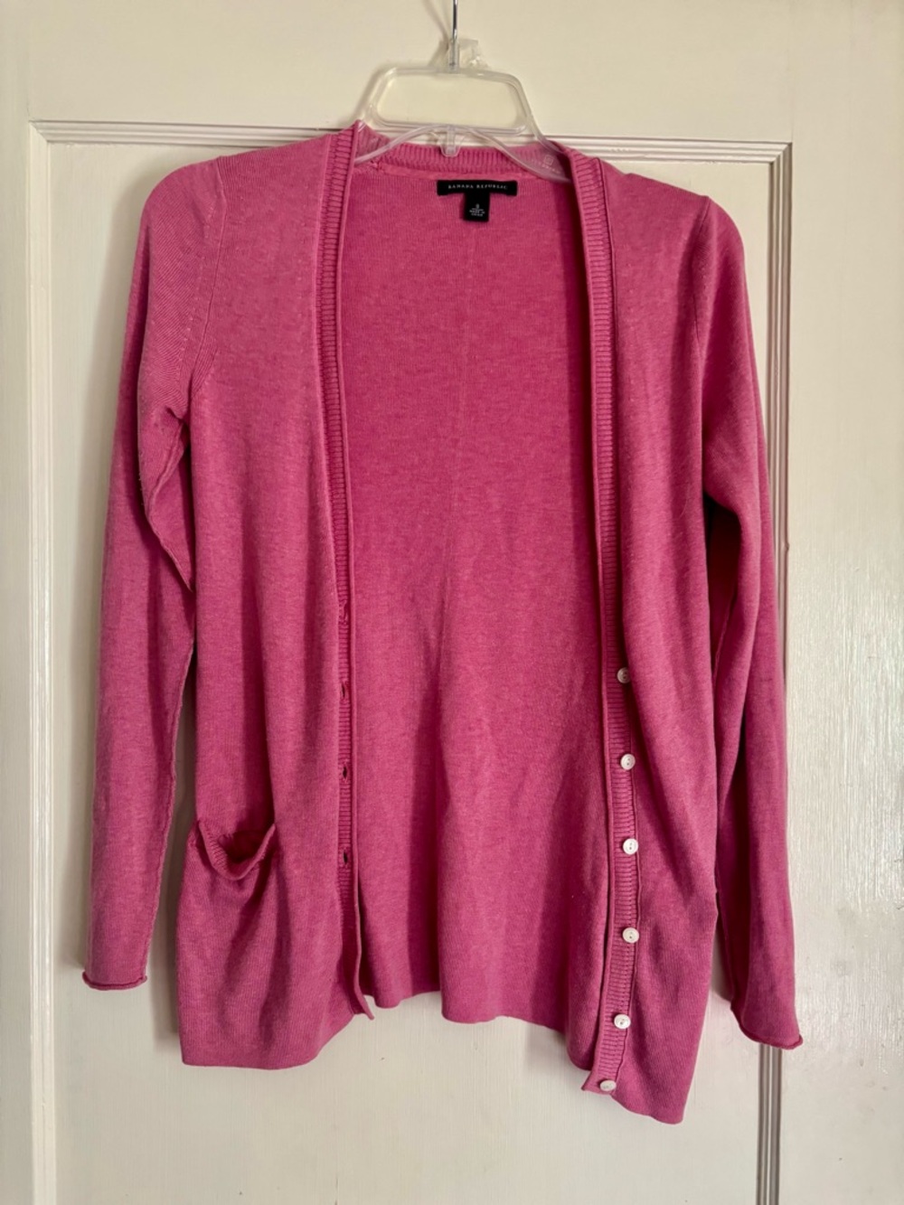 Banana Republic Hot Pink Open-Front Cardigan